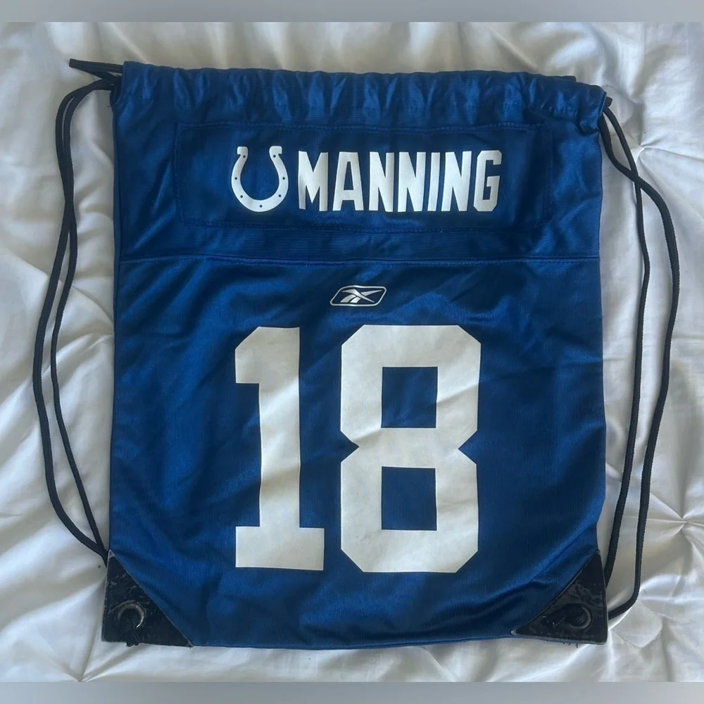 Peyton Manning Indianapolis Colts Vintage Reebok Unisex Drawstring Backpack